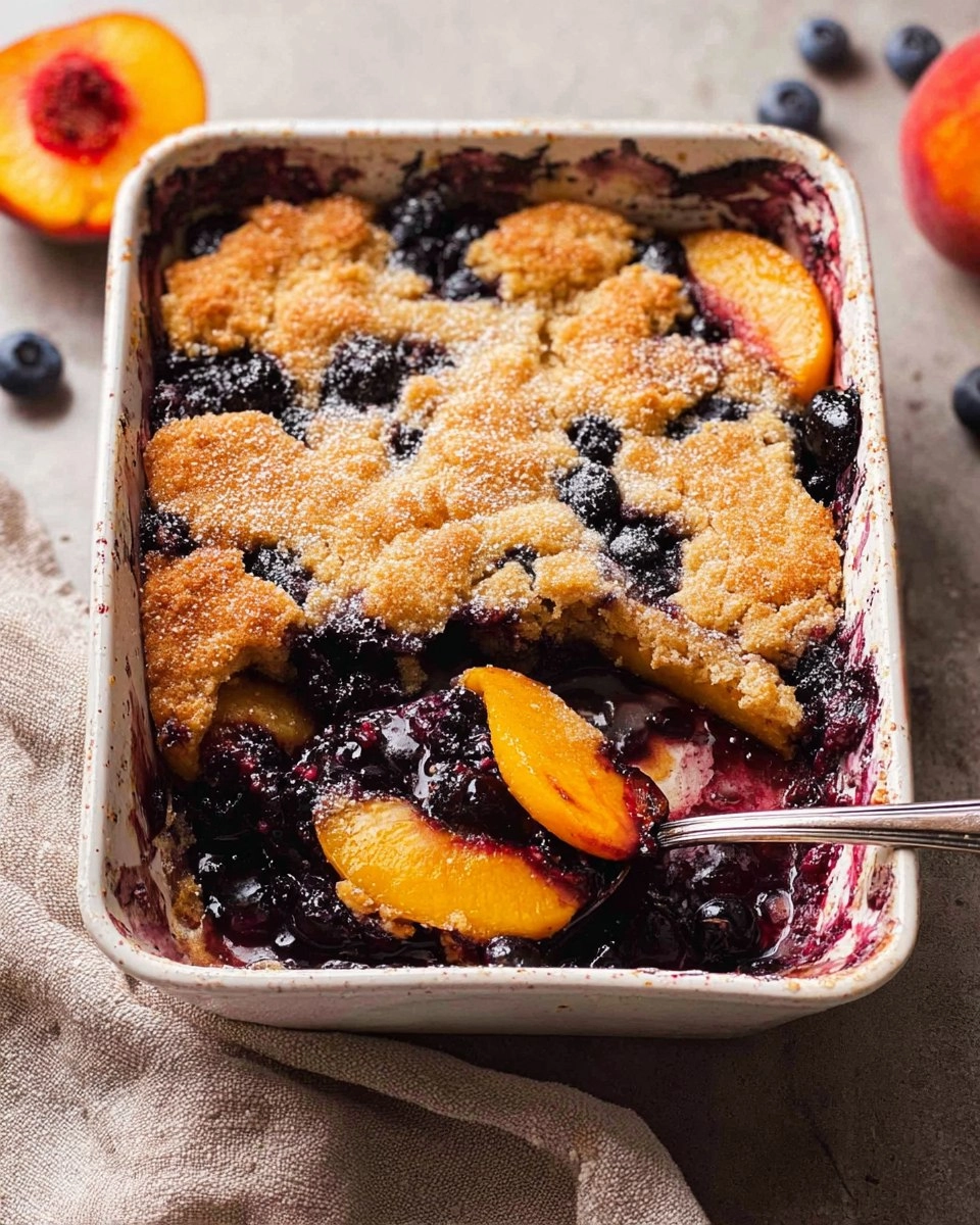 Peach Blueberry Cobbler