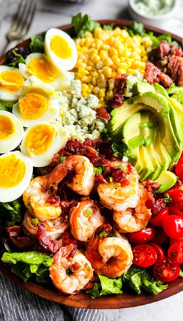 Shrimp Cobb Salad (Healthy, Easy Summer Dinner)