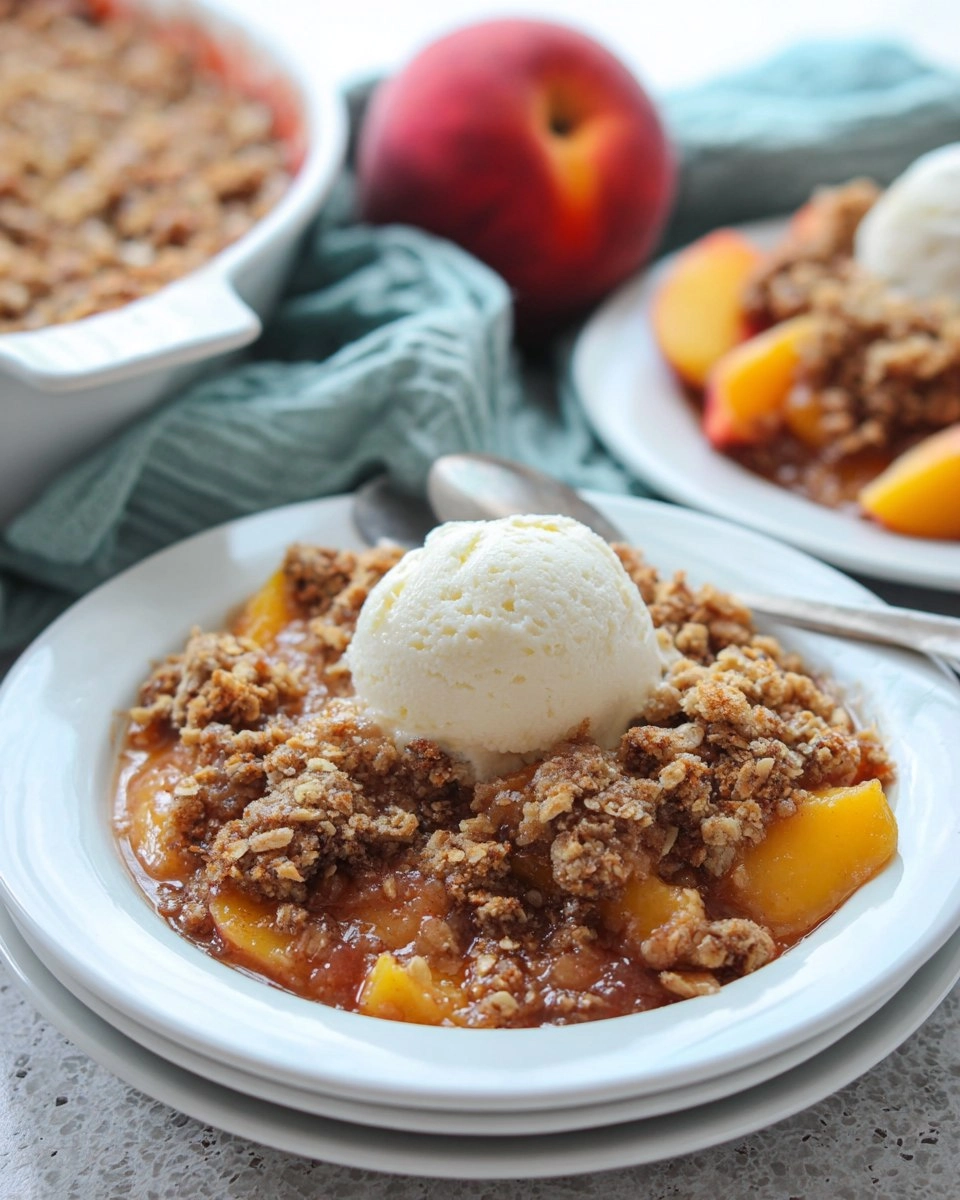 Simple Peach Crisp with Oat Topping 31 Simple-Peach-Crisp-Recipe-with-Oat-Topping