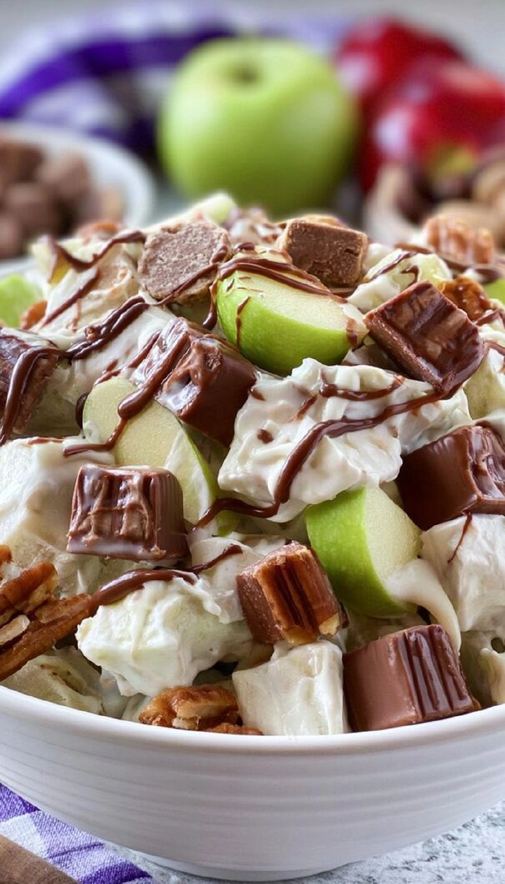 Snicker Apple Salad for Potlucks