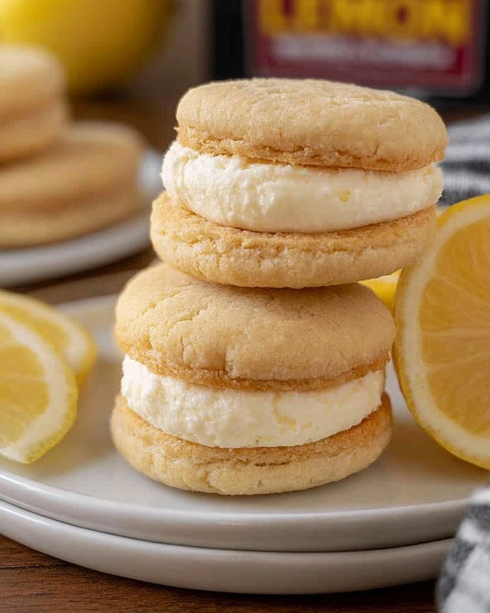 Soft and Chewy Lemon Sandwich Cookies with Cream Cheese Frosting