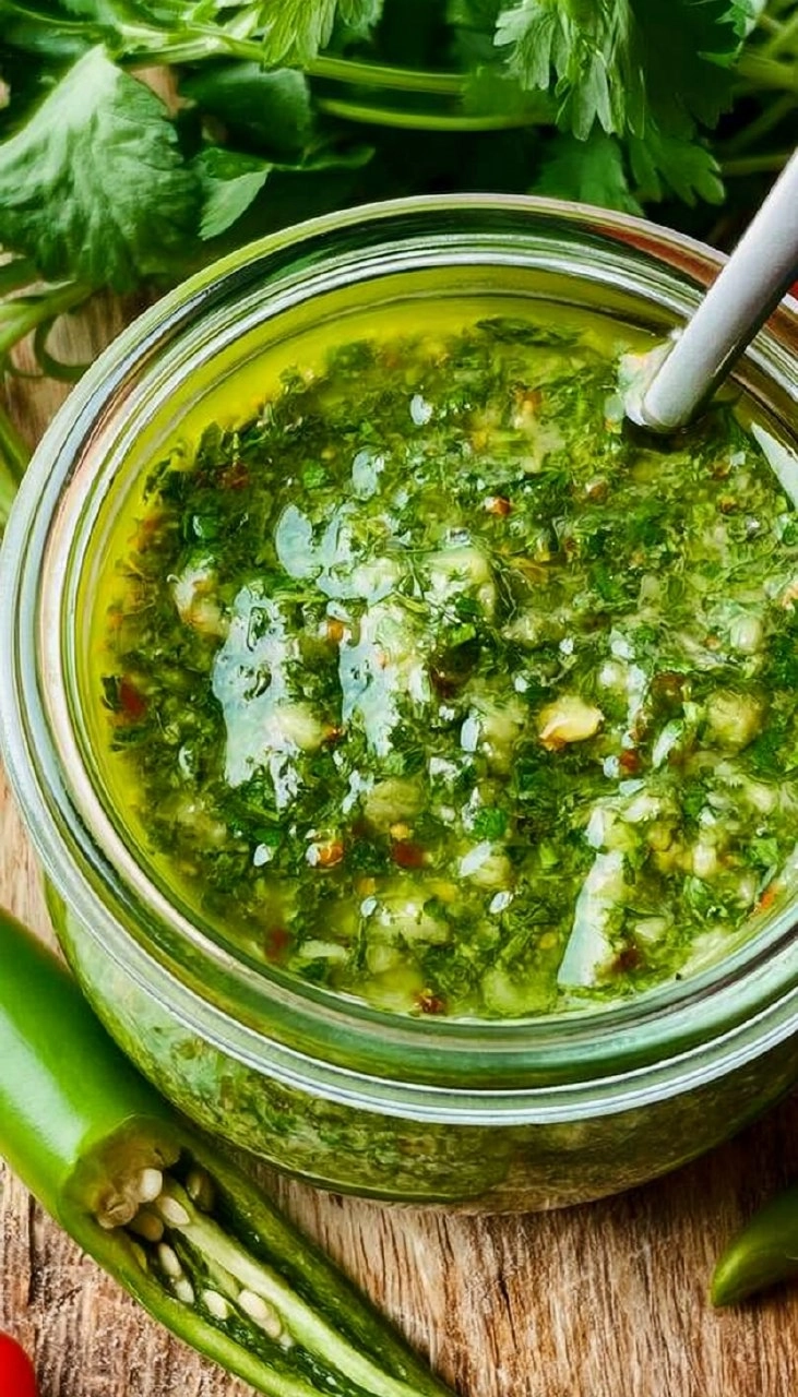 Spicy Chimichurri Sauce with Jalapeño