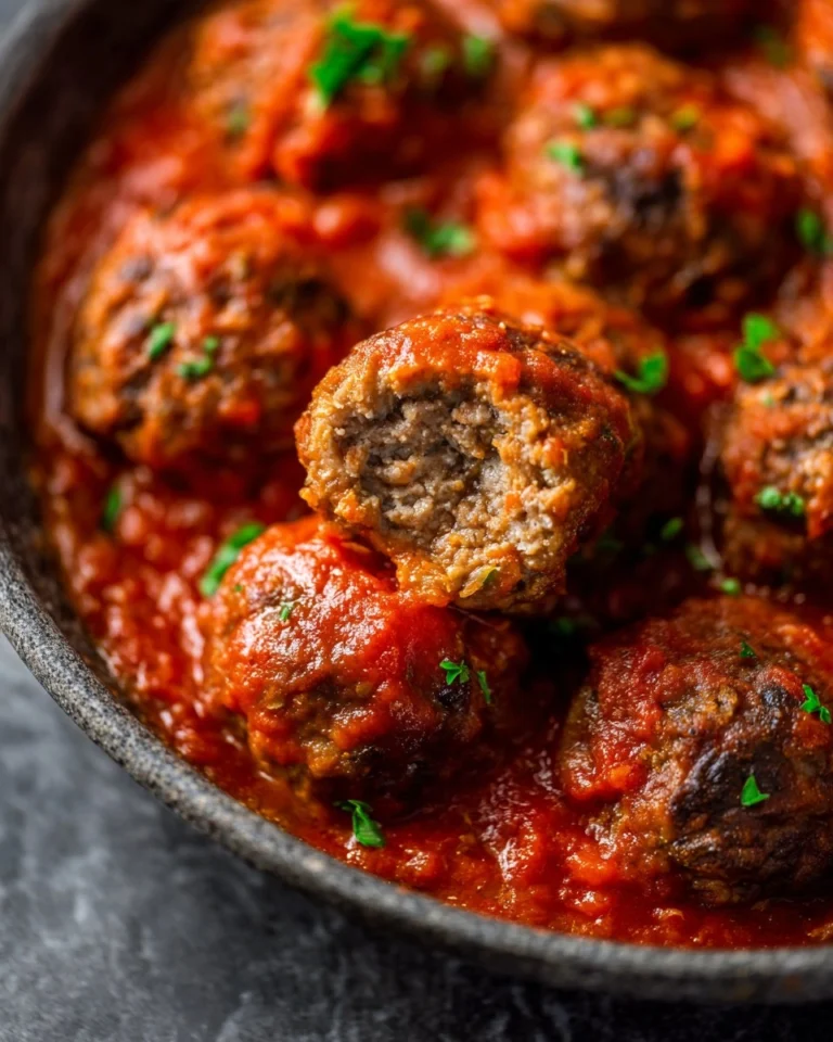 Baked-Meatball-Recipe-with-The-Best-Marinara-Sauce-Recipe