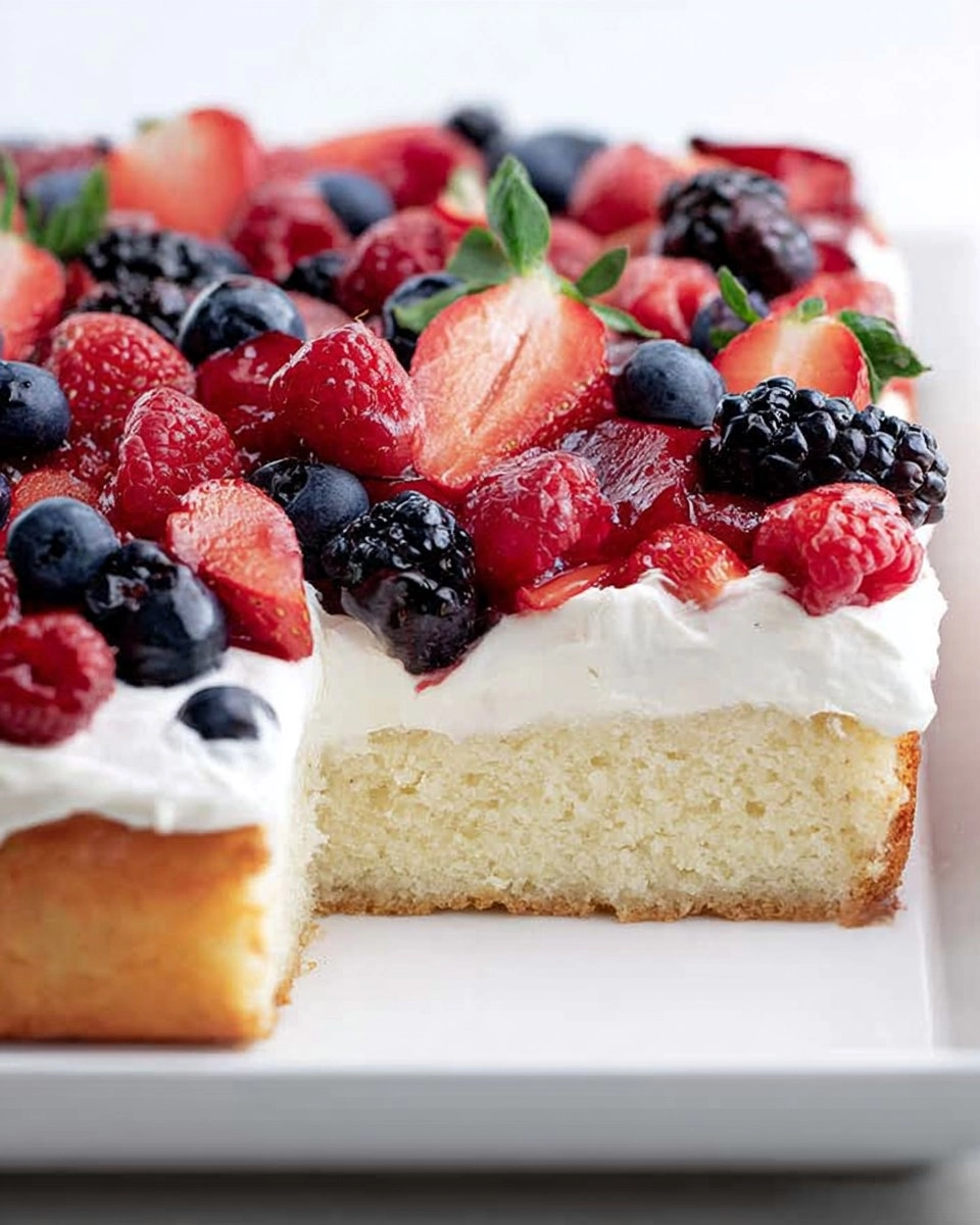Berries & Cream Sheet Cake