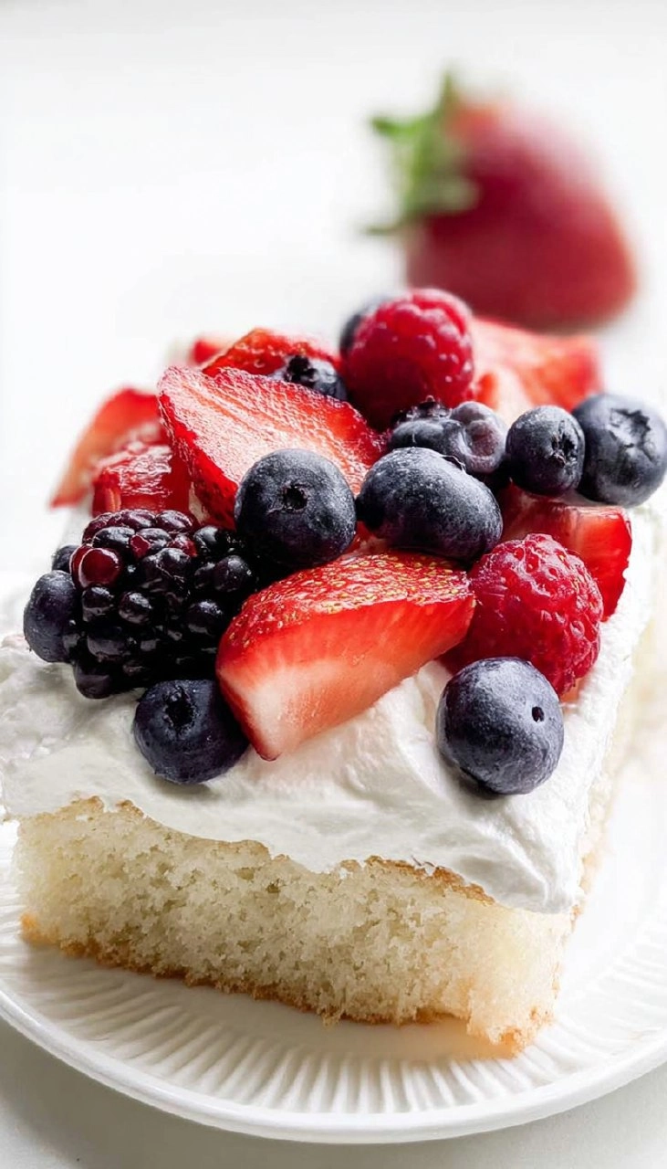 Berries & Cream Sheet Cake