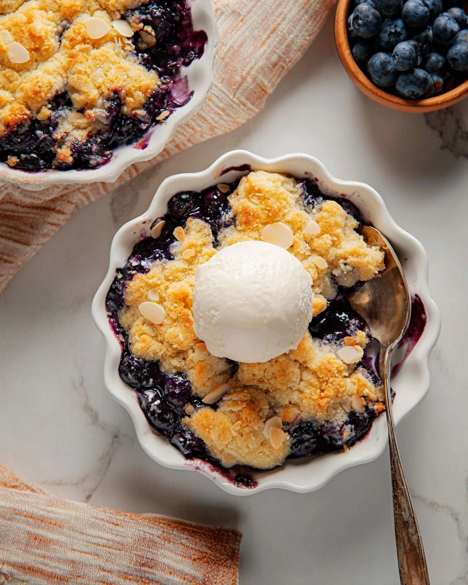Blueberry Cobbler with Almond Topping