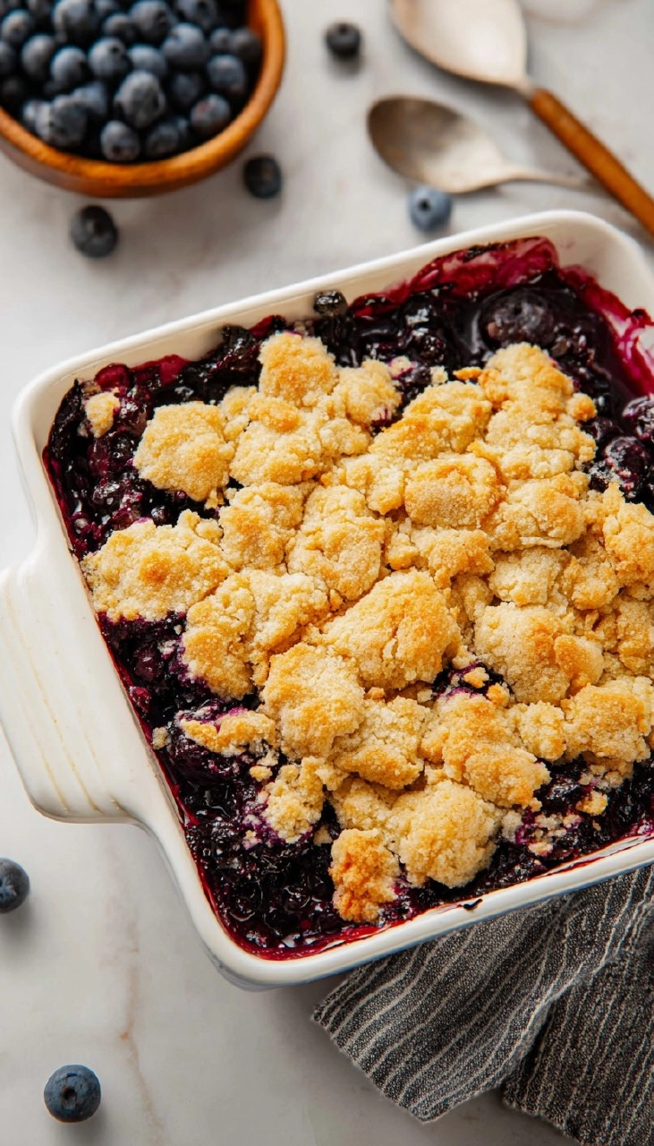 Blueberry Cobbler with Almond Topping
