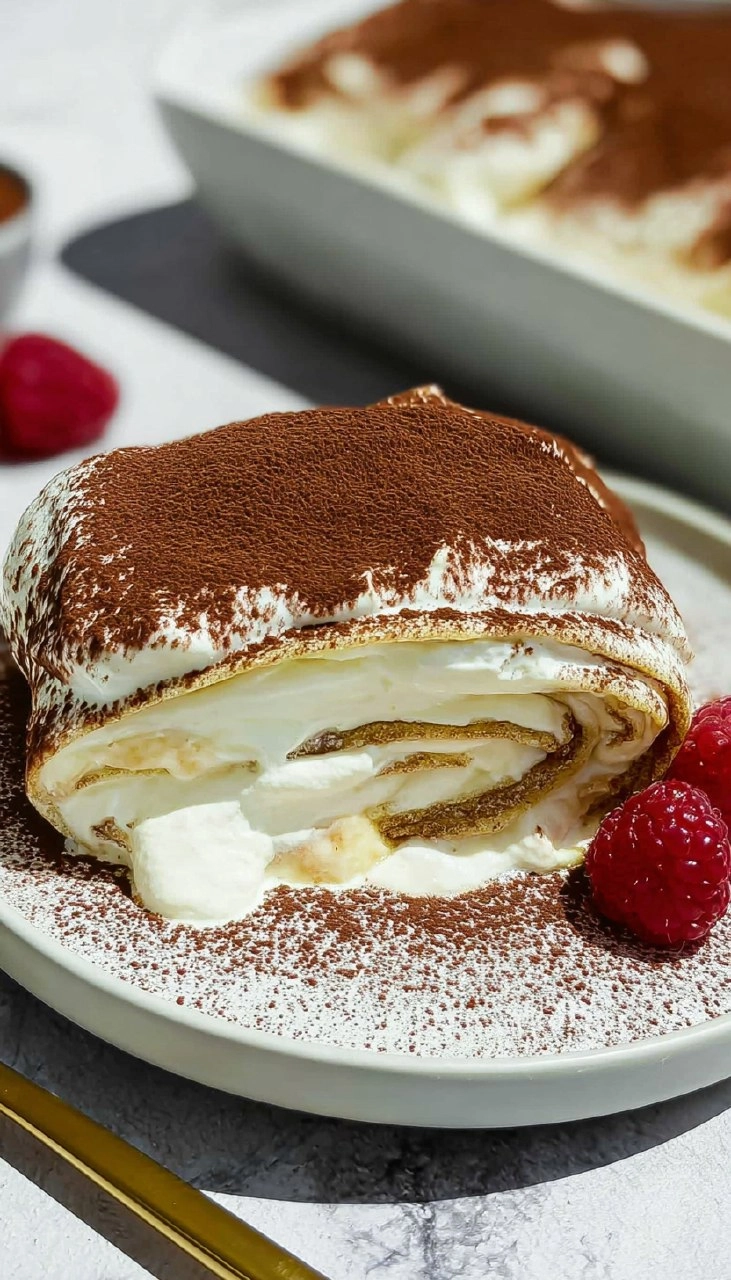Cottage Cheese Tiramisu Crepe Roll 125 Cottage Cheese Tiramisu Crepe Roll