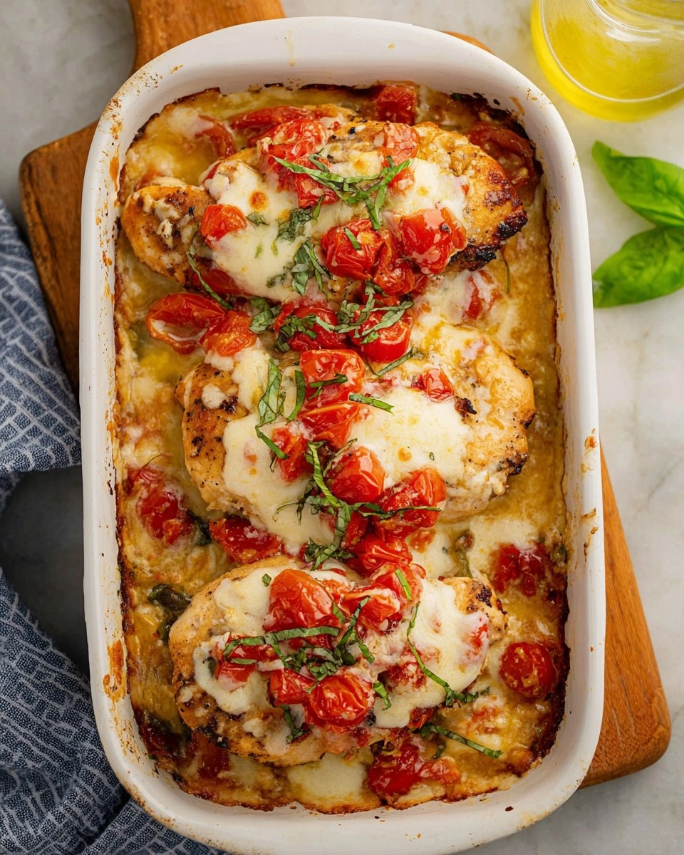 Creamy Baked Bruschetta Chicken