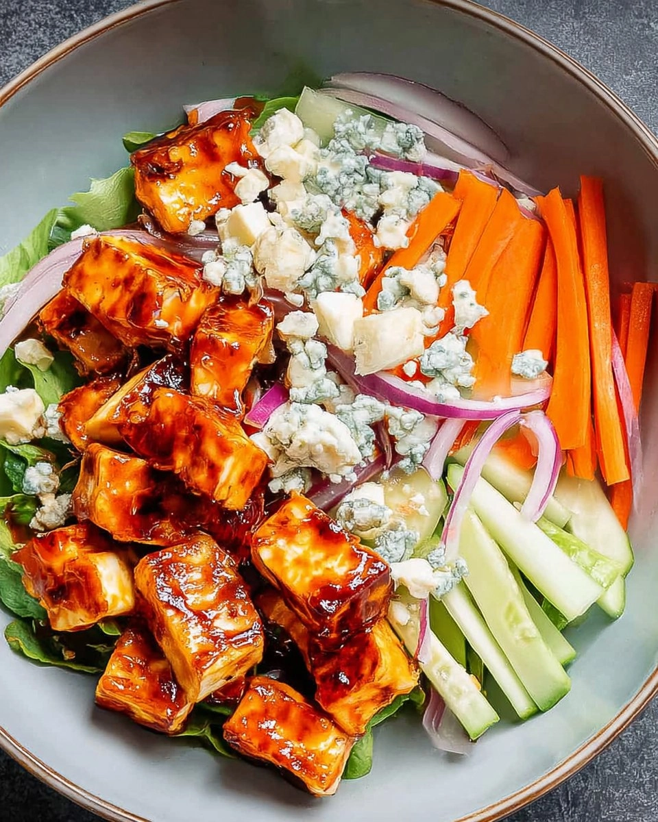 Crispy Buffalo Halloumi Salad 119 Crispy Buffalo Halloumi Salad