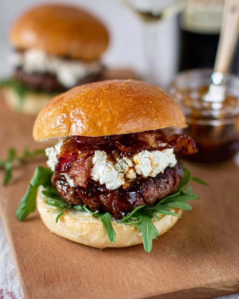 Fig-and-Bacon-Goat-Cheese-Burgers-Recipe
