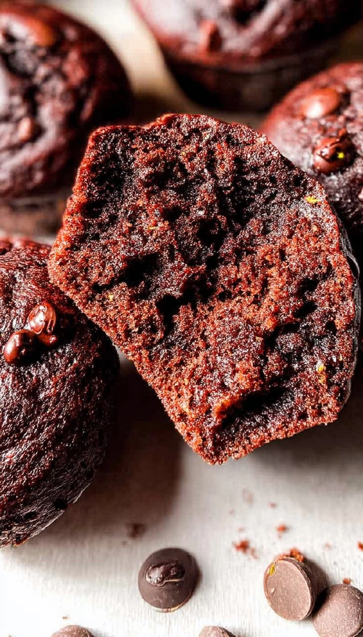 Healthy Chocolate Zucchini Muffins (Gluten Free, Paleo)