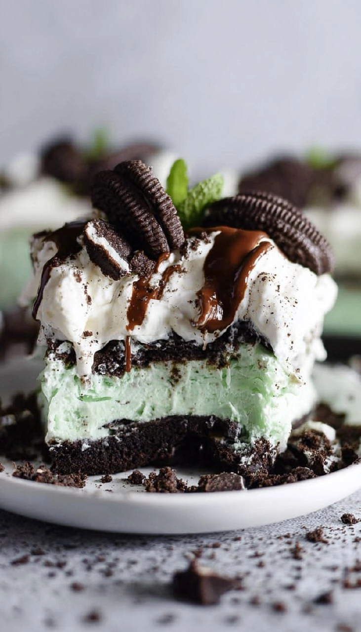 Mint Oreo Ice Cream Dessert