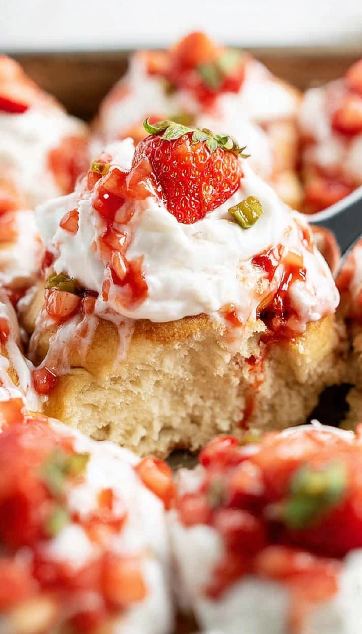 Strawberry Shortcake Cinnamon Rolls