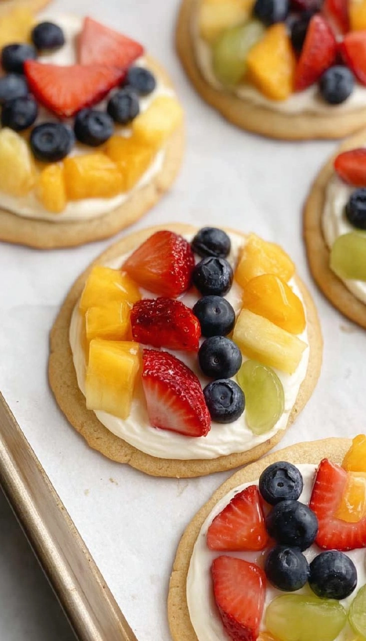 Sugar Cookie Fruit Pizzas