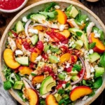 Chicken-Salad-with-Peaches-Avocado-Fresh-Raspberry-Dressing-Recipe