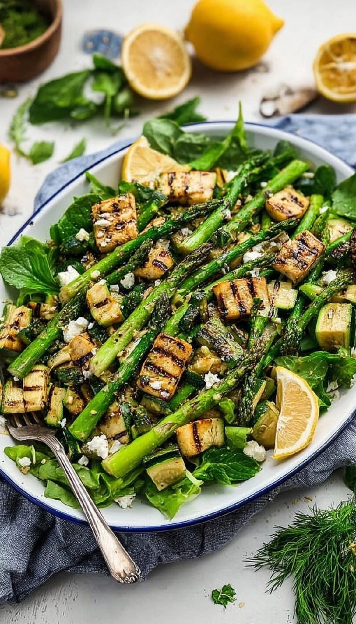 Grilled Asparagus & Zucchini Salad