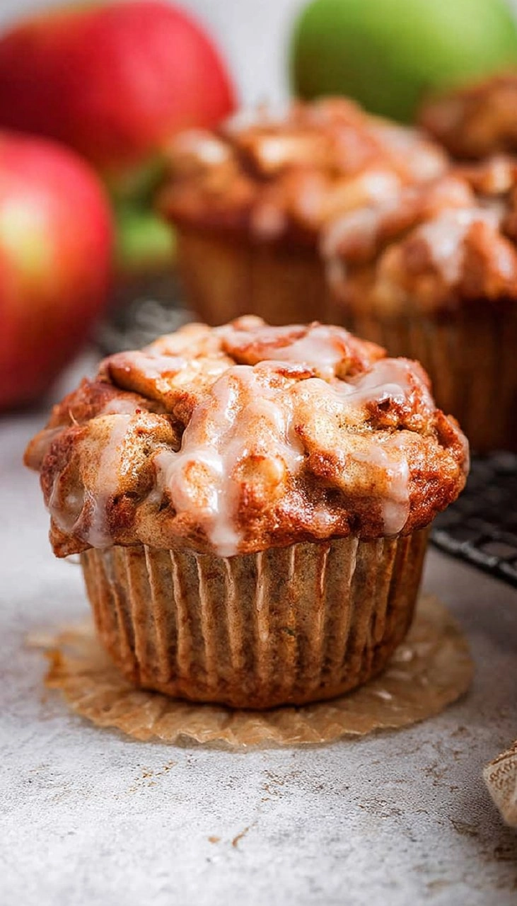 Healthy Apple Muffins with Cottage Cheese (High Protein!)