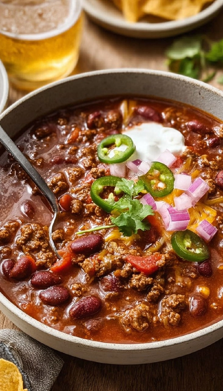 How to Make Homemade Chili Recipe (Ground Beef and Beans)