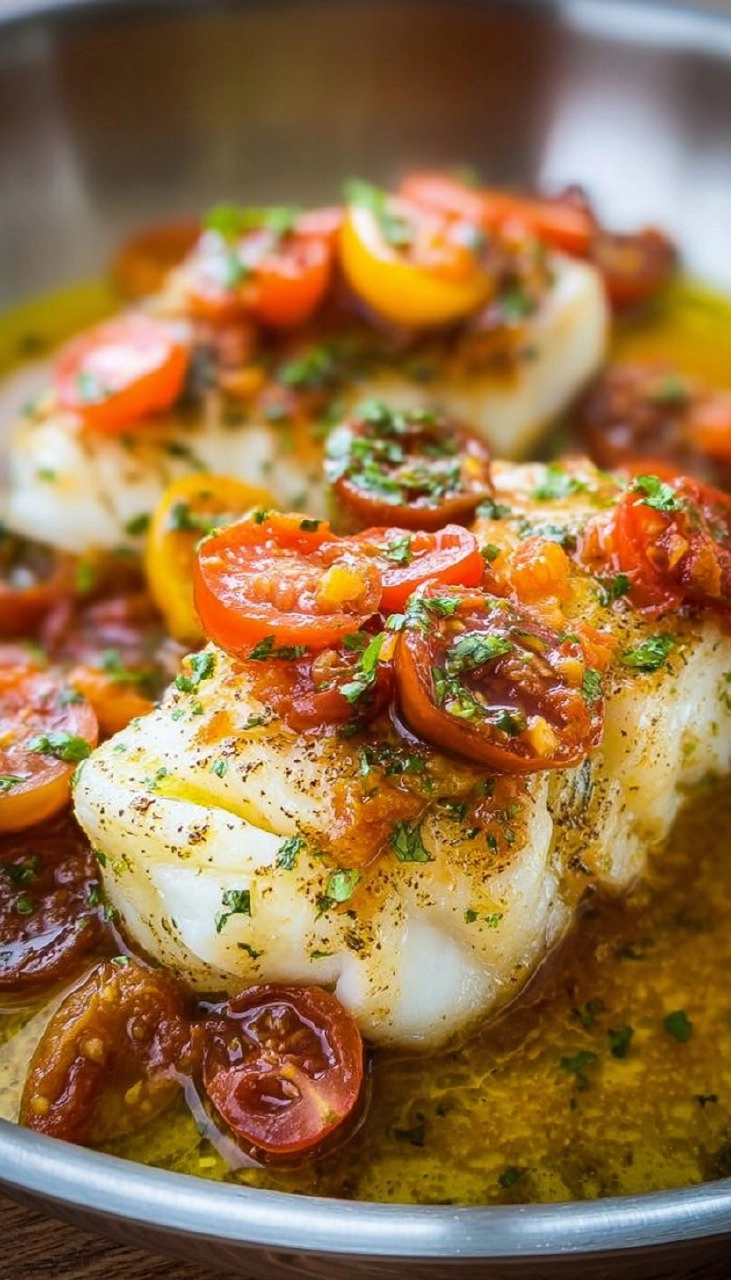 Pan-Seared Cod Recipe (with The Best Tomato Basil Sauce) 95 Pan-Seared Cod Recipe (with The Best Tomato Basil Sauce)