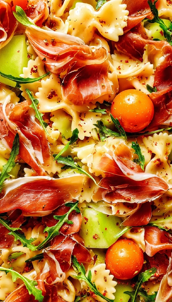 Prosciutto Melon Pasta Salad