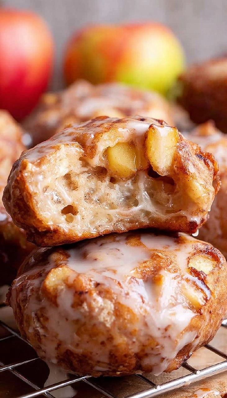 Air Fryer Apple Fritters (With Glaze)
