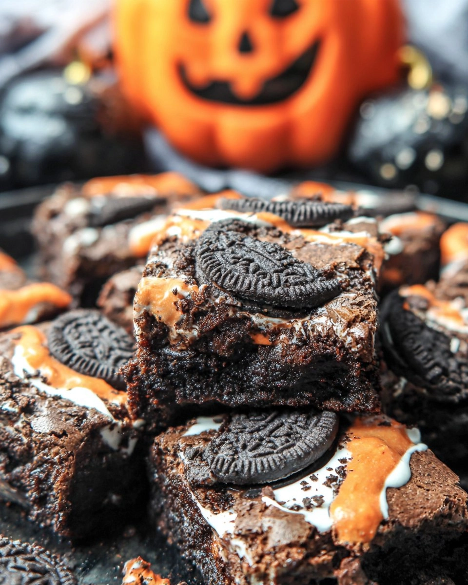 Halloween Oreo Brownies