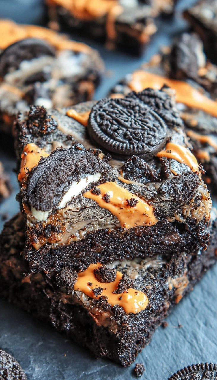 Halloween Oreo Brownies