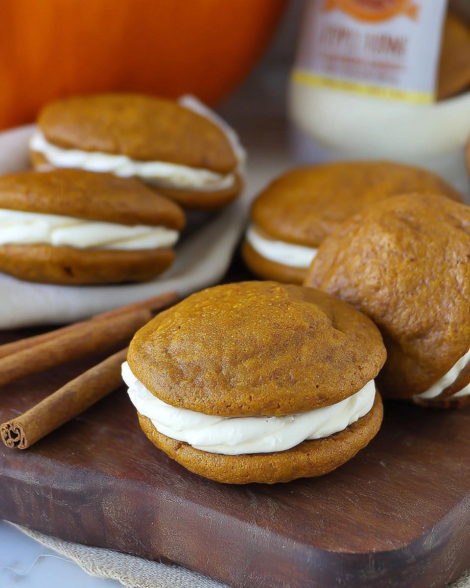 Pumpkin Whoopie Pies with Cream Cheese Filling
