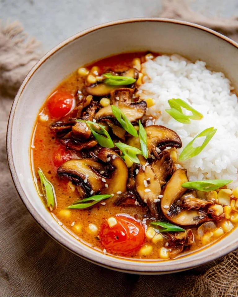Tomato-Miso-Soup-with-Garlic-Sesame-Mushrooms-Recipe