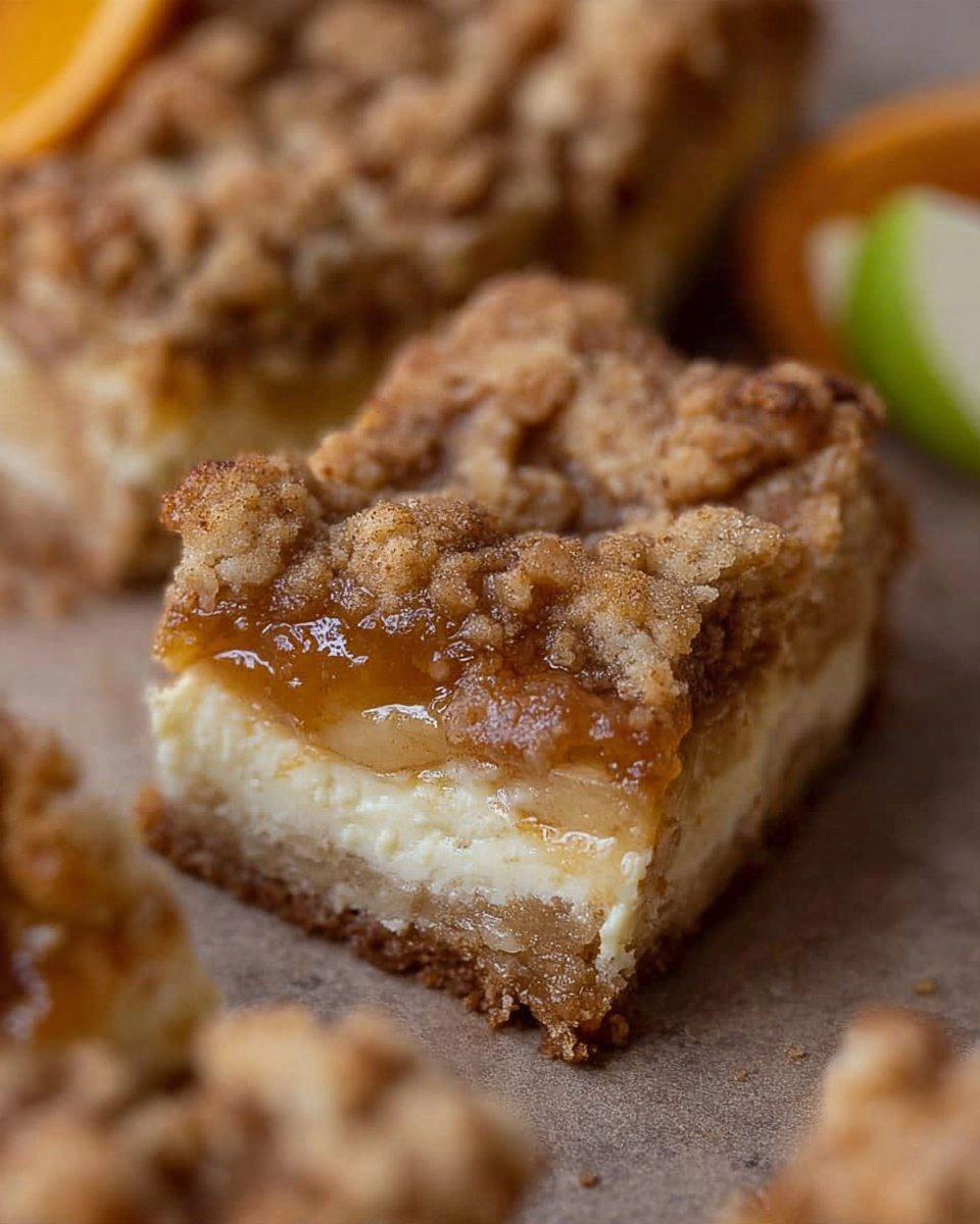 Apple Cheesecake Bars with Streusel Crumble Topping