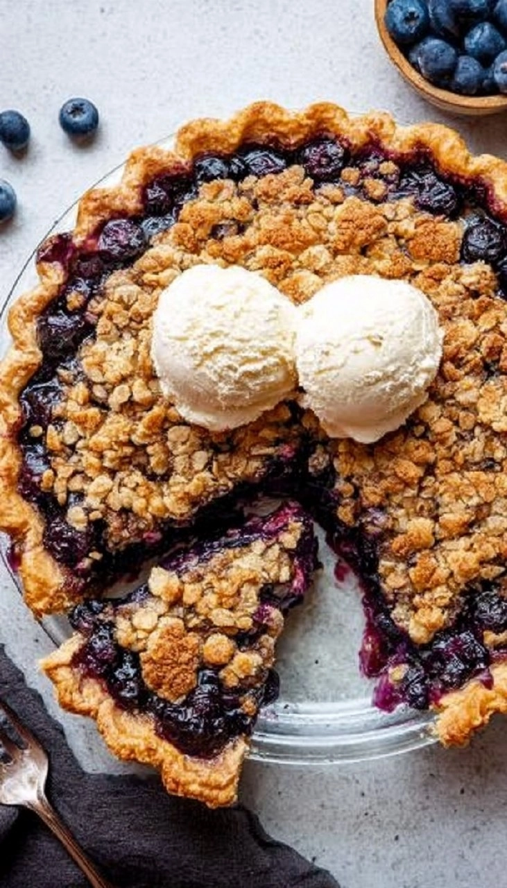 Blueberry Crumble Pie